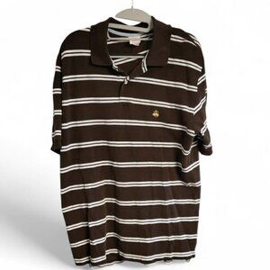 Brooks Brothers Polo Brown Striped L Preppy